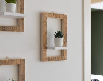 Framed Wall Shelf / Kitchen Shelves / Bathroom Shelves / Gift / Wall Art / Shelves / Wall Decor / Craft Shelves / 3 Piece Set