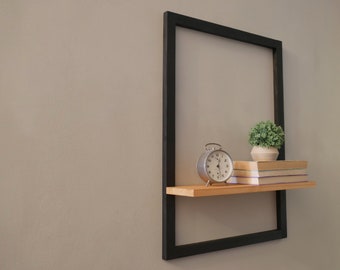 Decorative wooden frame/shelf with frame/decorative shelves/gift/wall art/shelves/wall decoration/picture with shelf