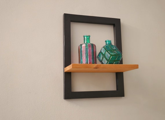 Cornice decorativa in legno /mensola con cornice/ripiani decorativi/regalo/arte da parete/ripiani/decorazione murale/quadro con ripiano/
