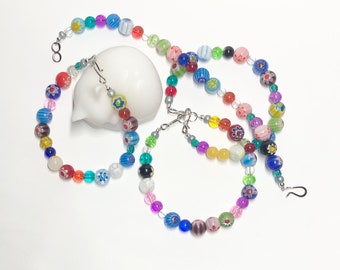 Playful Color Plastic Bead Bracelet