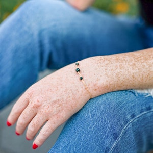 dainty bloodstone gemstone bead sterling silver, gold fill or rose gold fill wire wrapped bracelet image 3