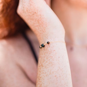 dainty bloodstone gemstone bead sterling silver, gold fill or rose gold fill wire wrapped bracelet image 2