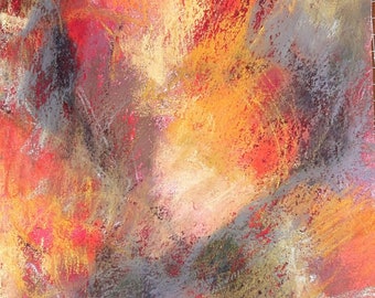 Vibrant abstract pastel painting