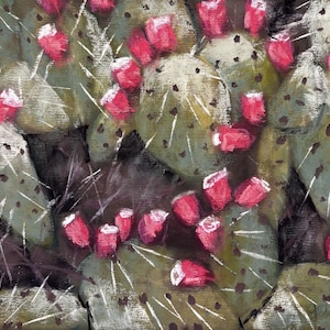 Feigenkaktus 4 - Pastell Malerei