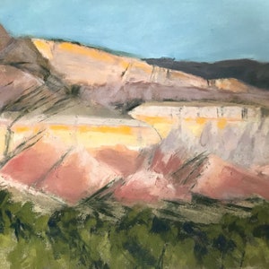 Georgia O'Keeffe country - Pastel painting