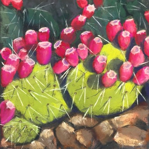 Prickly pear 2 - Pastel Painting