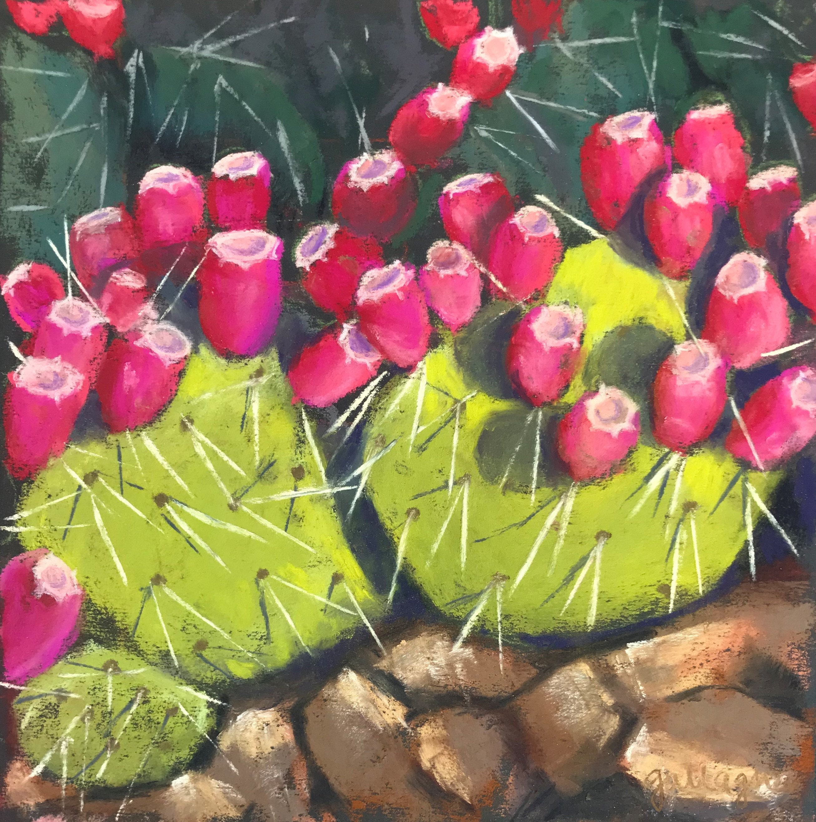Prickly pear 2 - Pastel Painting