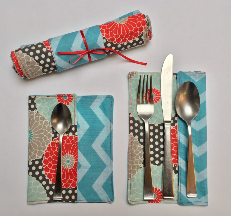 Zinnia ZigZag Cafe Napkins set of 6
