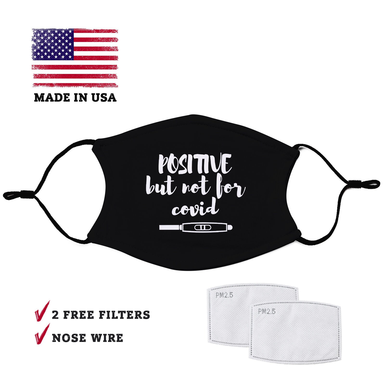 Pregnancy announcement Adult face mask filter pocket Etsy