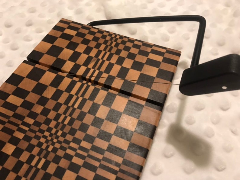 Walnut and Maple Custom 3D End Grain Cheese Slicer Board