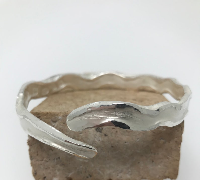 Sterling Silver Hand Forged Bangle image 7
