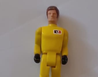 VTG Retro Matchbox MAC Mobile Action Command 3" Jaune Figurine articulée