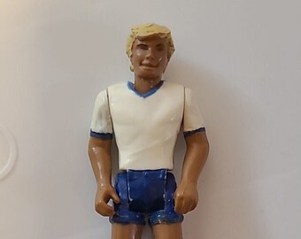 VTG Retro Play People Homme Chemise blanche Short bleu vintage 3.75 Figurine Tonka 1979