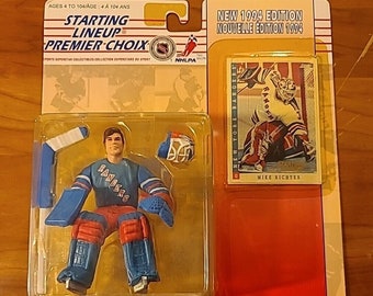 VTG Rare Composition de départ 1994 LNH Mike Richter ERROR - Chiffre 2 Bâtons de gardien de but Rangers de New York