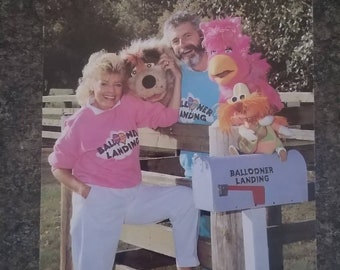 Postal con foto de Ballooner Landing de la serie infantil canadiense YTV de la década de 1990, muy rara, de Canadiana Lee y Sandy Paley