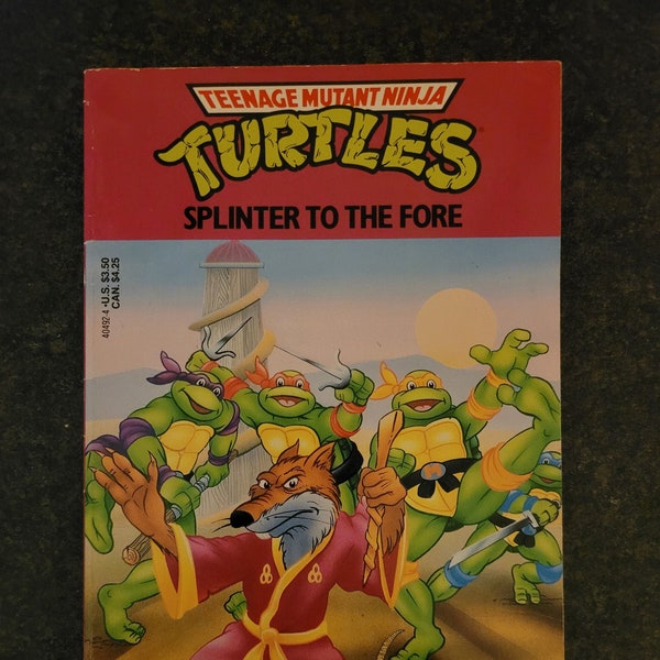 Vintage retro Teenage Mutant Ninja Turtles Splinter to the Fore Yearling Book young readers 1991