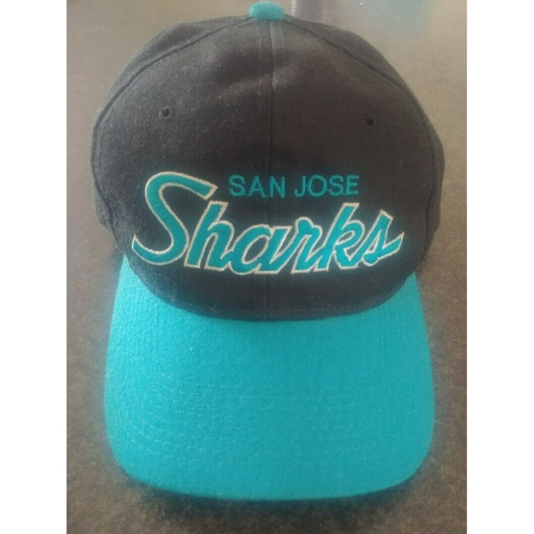 90's San Jose Sharks Sports Specialties Script NHL Snapback Hat