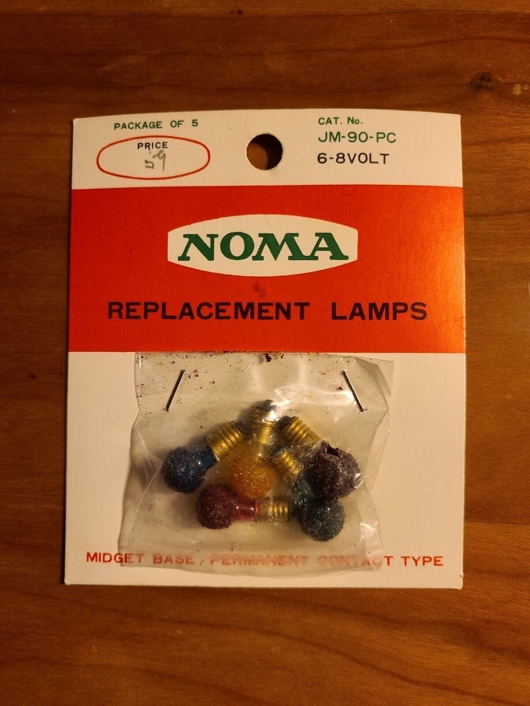 VTG Retro 1950's Noma Christmas Lights Bulbs NEW Replacement 5 Pack