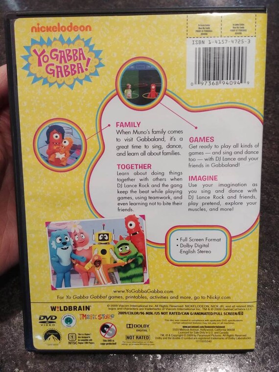 Rare Nickelodeon Yo Gabba Gabba Meet My Family Dvd Nick Jr Etsy