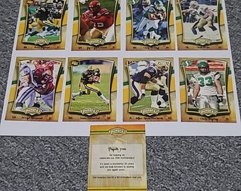 Lote de 9 tarjetas de fútbol americano de la CFL del 35.º aniversario del restaurante familiar Humpty's