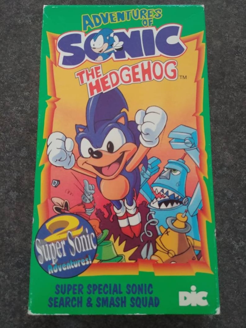 Retro vintage Adventures of Sonic The Hedgehog VHS tape DIC Etsy