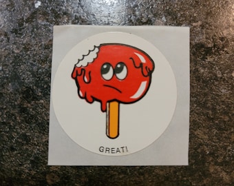 Pegatinas vintage retro CTP con aroma a manzana acaramelada de los años 80, 1 pegatina original Sniffys