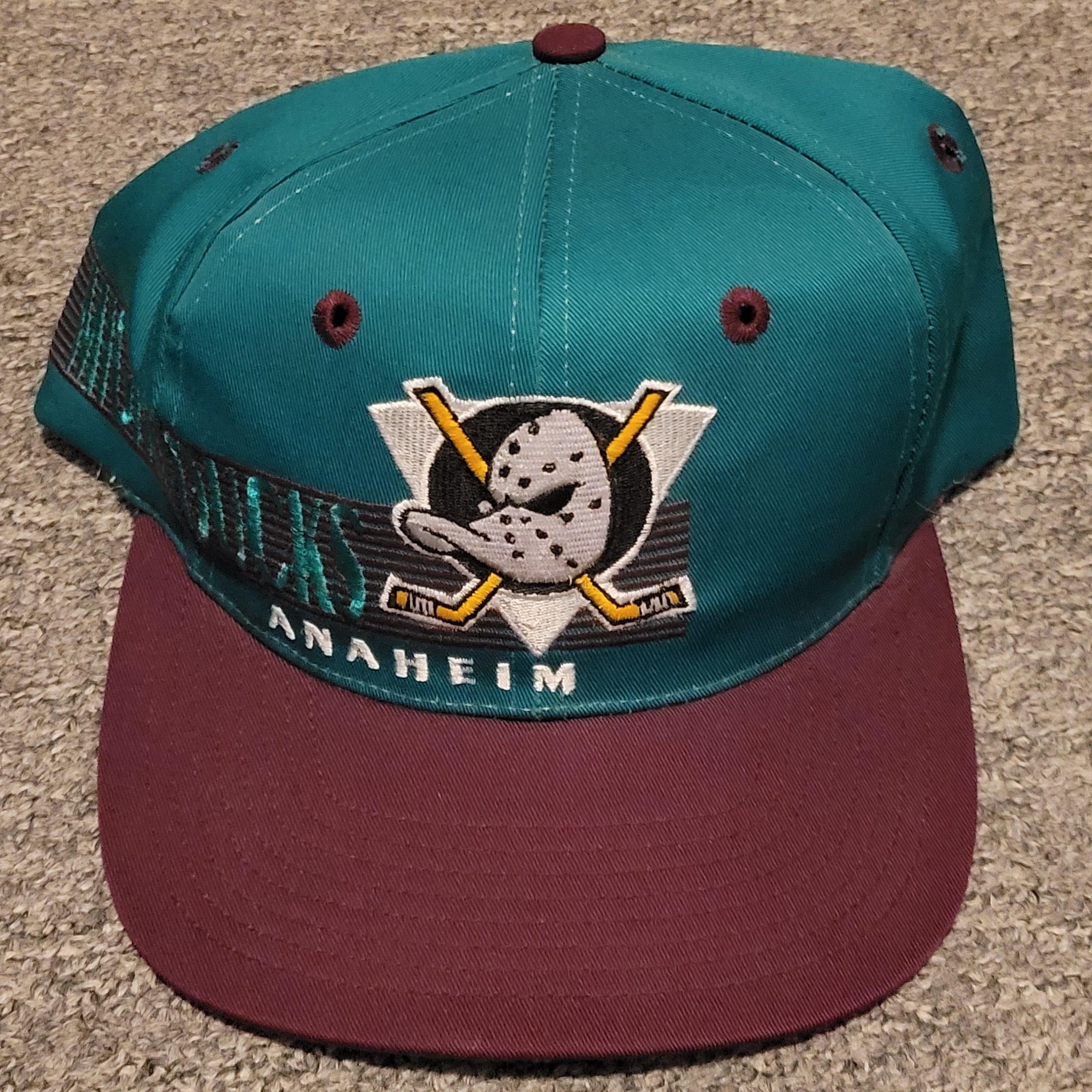 1991s MIGHTY DUCKS Anaheim Cap Vintage Pro One Snapback NHL 