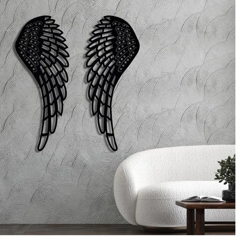Angel Wings, Metal Wall Art, Angel Wings shops Metal Decor, Metal Wings Wall Decor, Large Metal Angel Wings, Mother's Day Gift