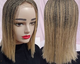 Blunt Cut Blonde Wig Etsy