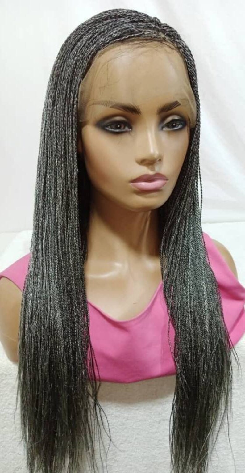 18 inches salt and pepper wig on full lace wigFree shipping Etsy