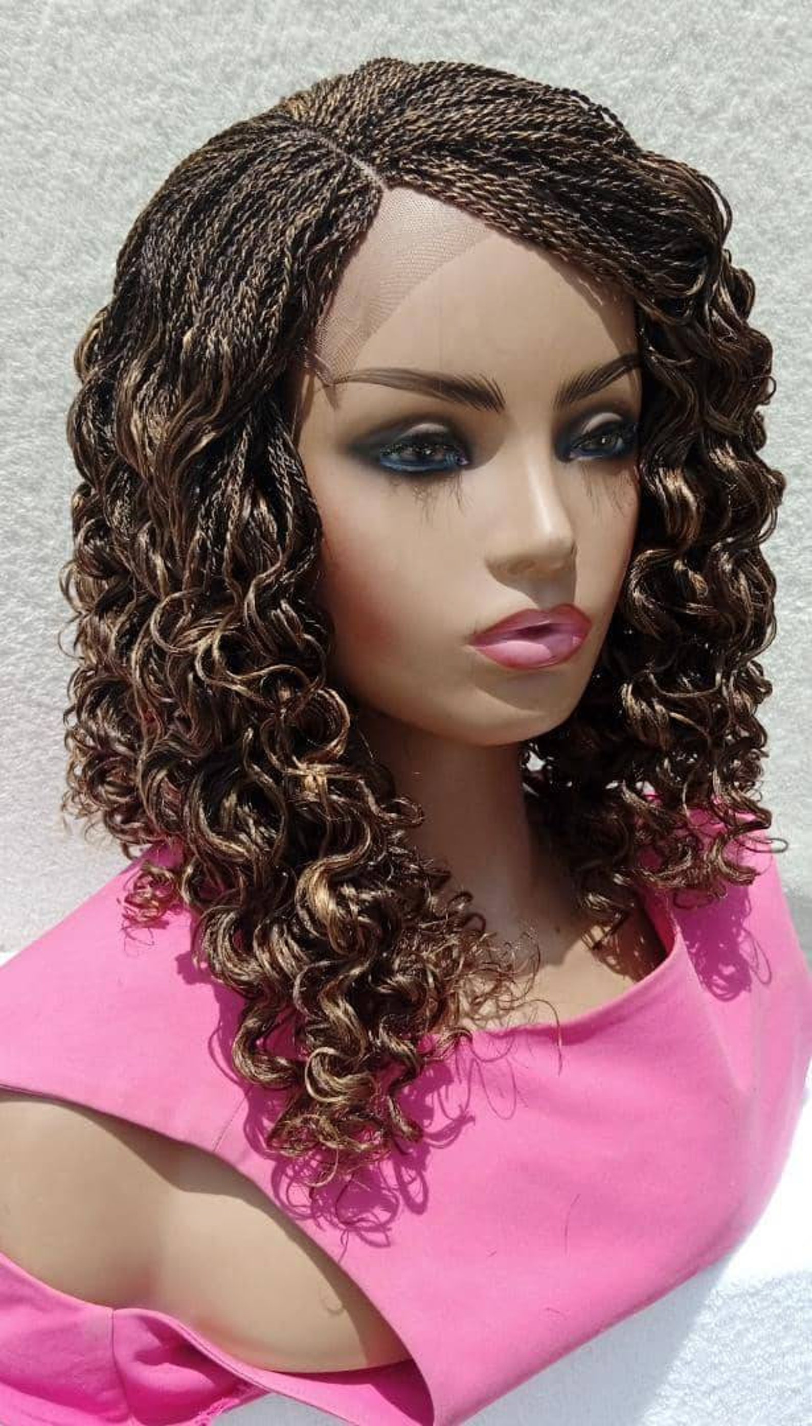 Braided wig full lace wigwig for black women Etsy