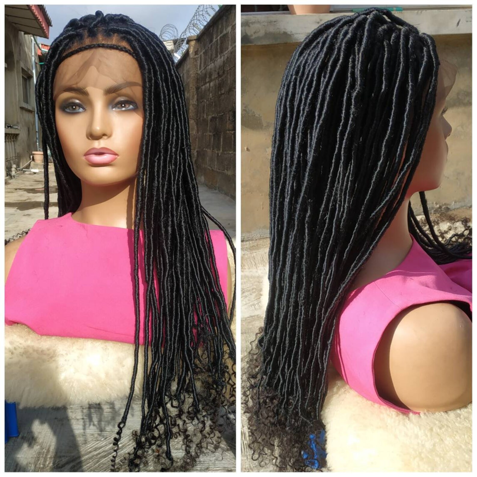 30 inches Braided wig goddess locsfaux locs free shipping Etsy