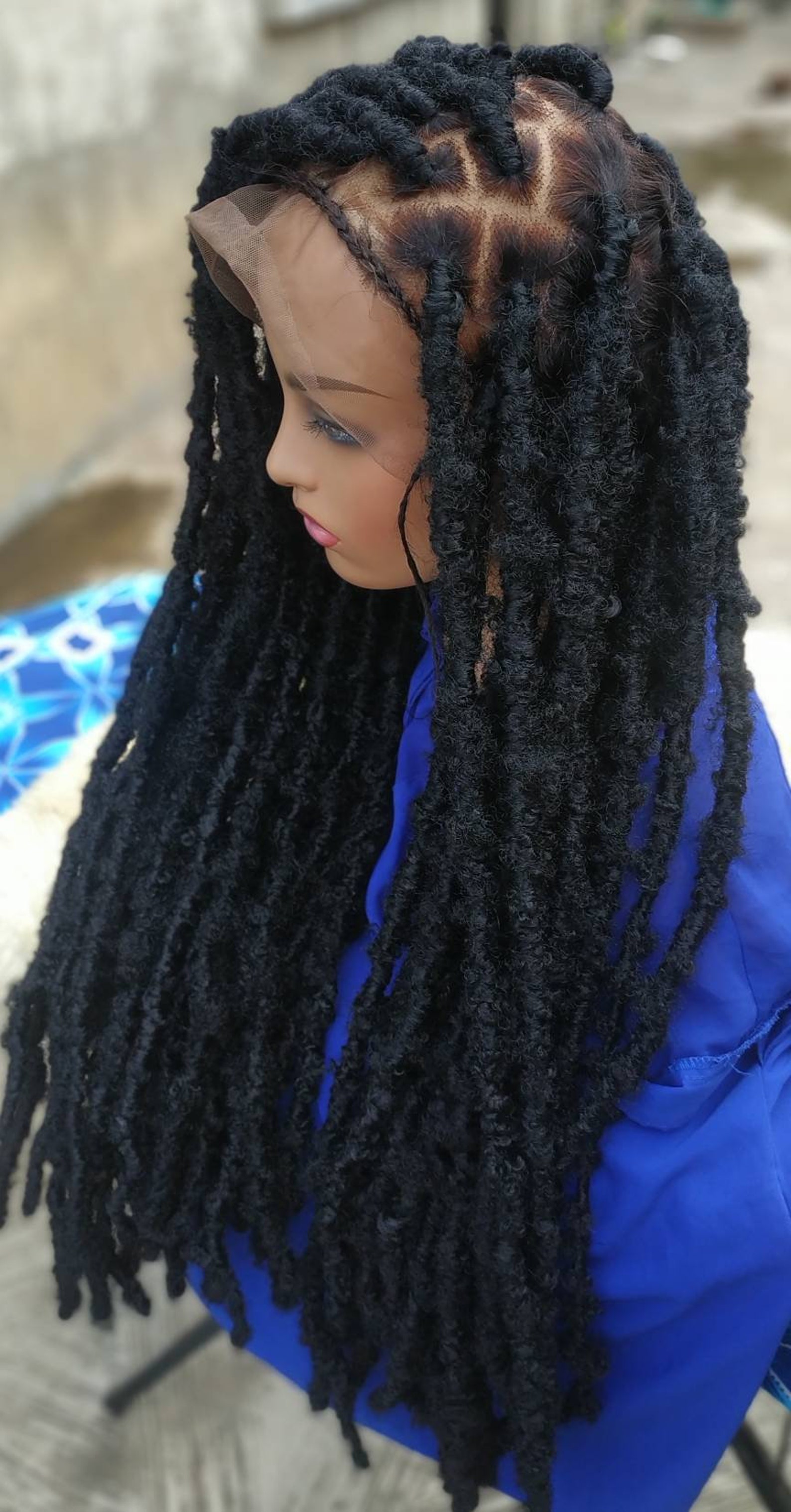 Butterfly locs wig distressed locsmessy locsfull lace Etsy