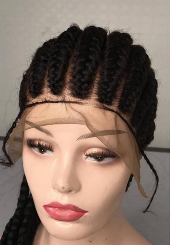 Braided Wig Cornrows French Braids Full Lace Wig Wig For Black Women Self Care Handmade Wigs Custom Wig Free Usa Canada And Europe Shipping