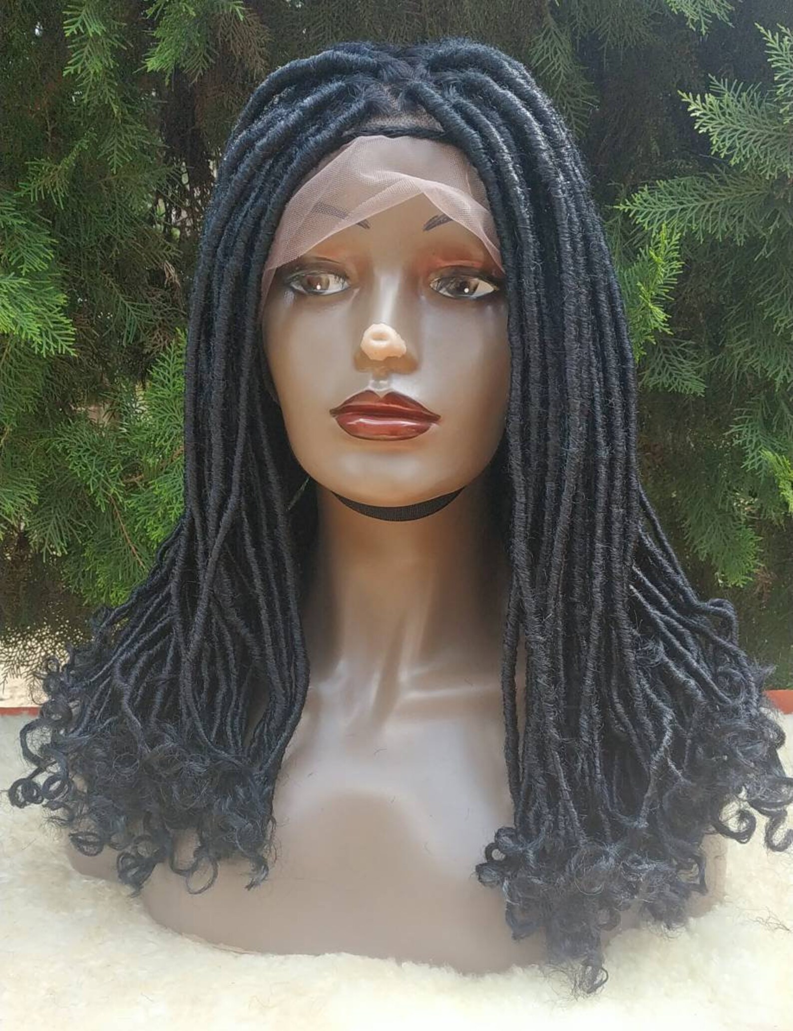 Braided Wig Lace Wig Goddess Locs Bohemian Locs Faux Locs Etsy