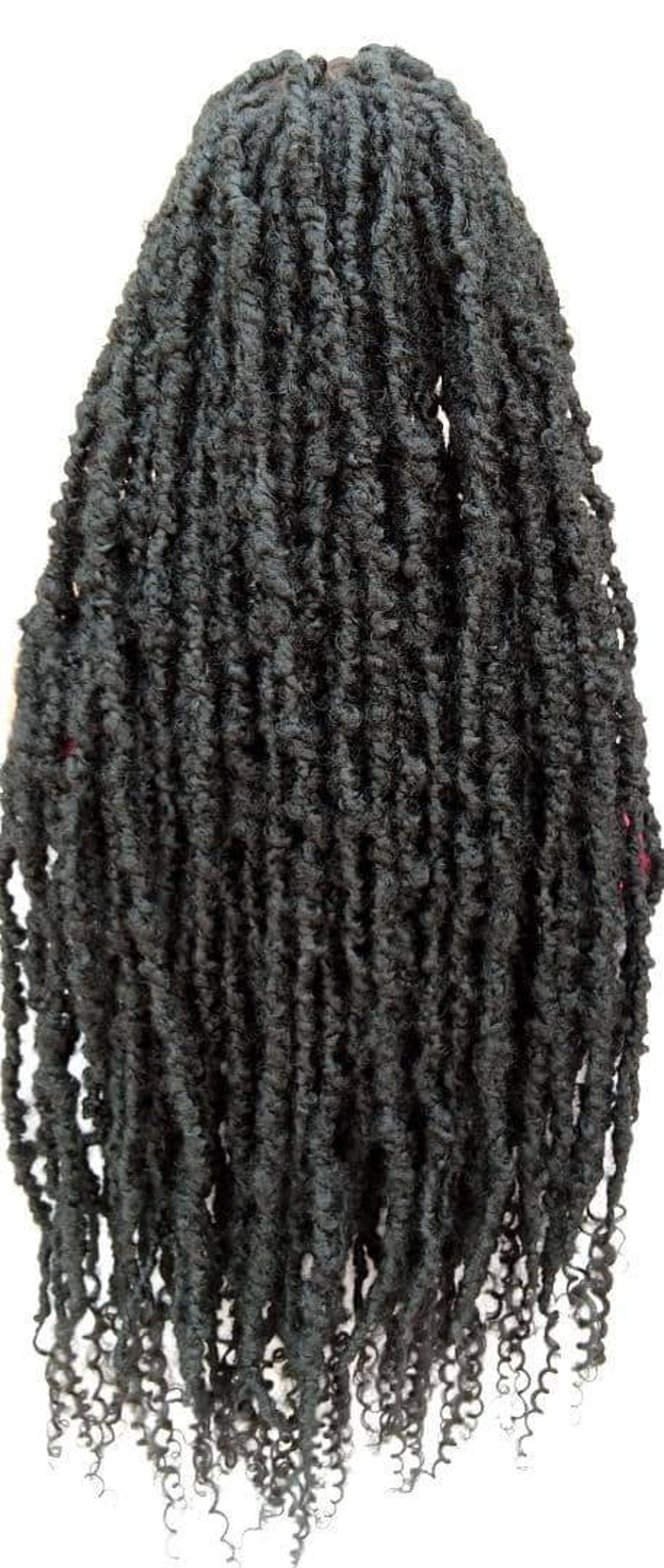 Braided wig frontal nappy locsmessy locsbohemain locs Etsy