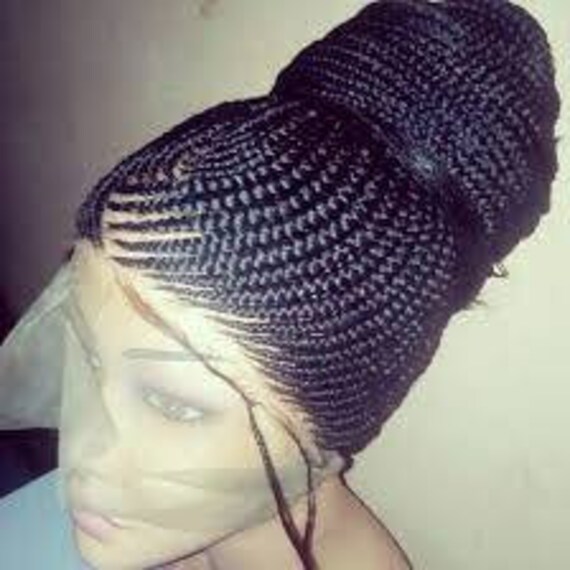 Braided Wig Cornrows Ghana Weaving Full Lace Wig Pack Up Hair Ponytail Wig Wig Iya Free Shipping To Usa And Europe
