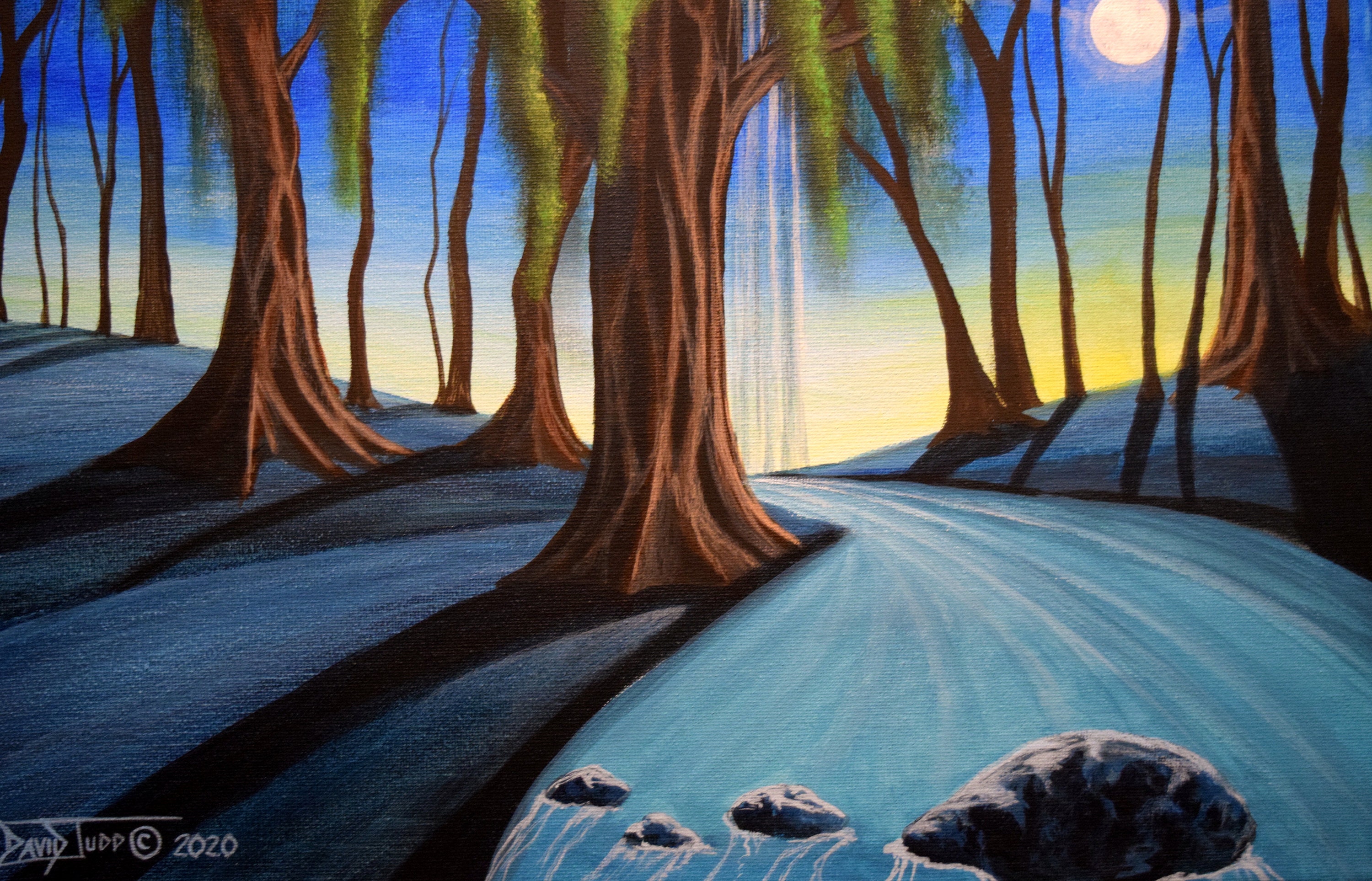 Forest of Wonder/surreal Acrylic Painting/fantasy Tree Art