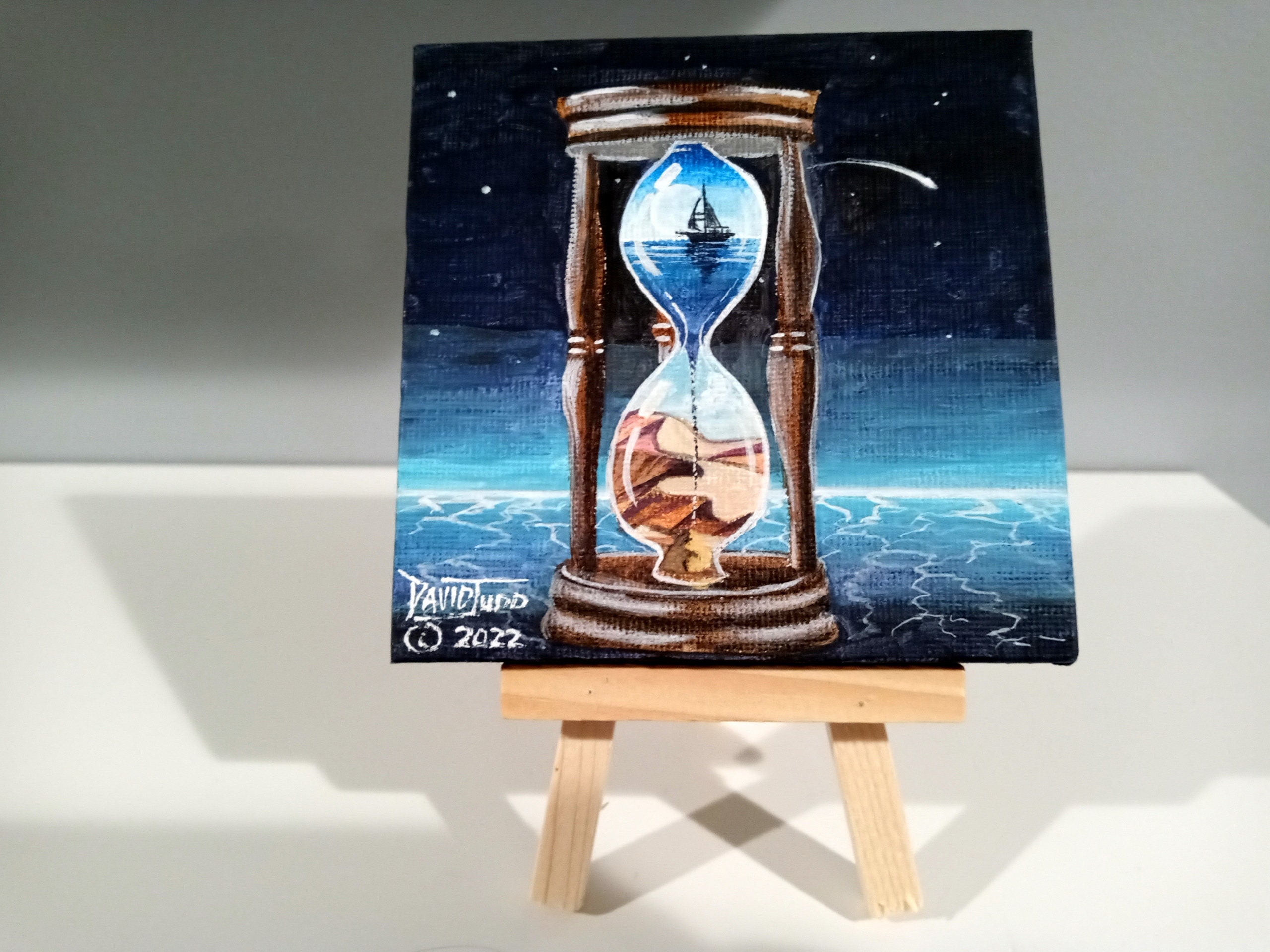 Arte Abstracto Cuadro Reloj De Arena La Chica Del Reloj De Arena