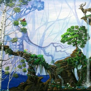 Spirit of the Forest/acrylic painting on canvas original artwork.