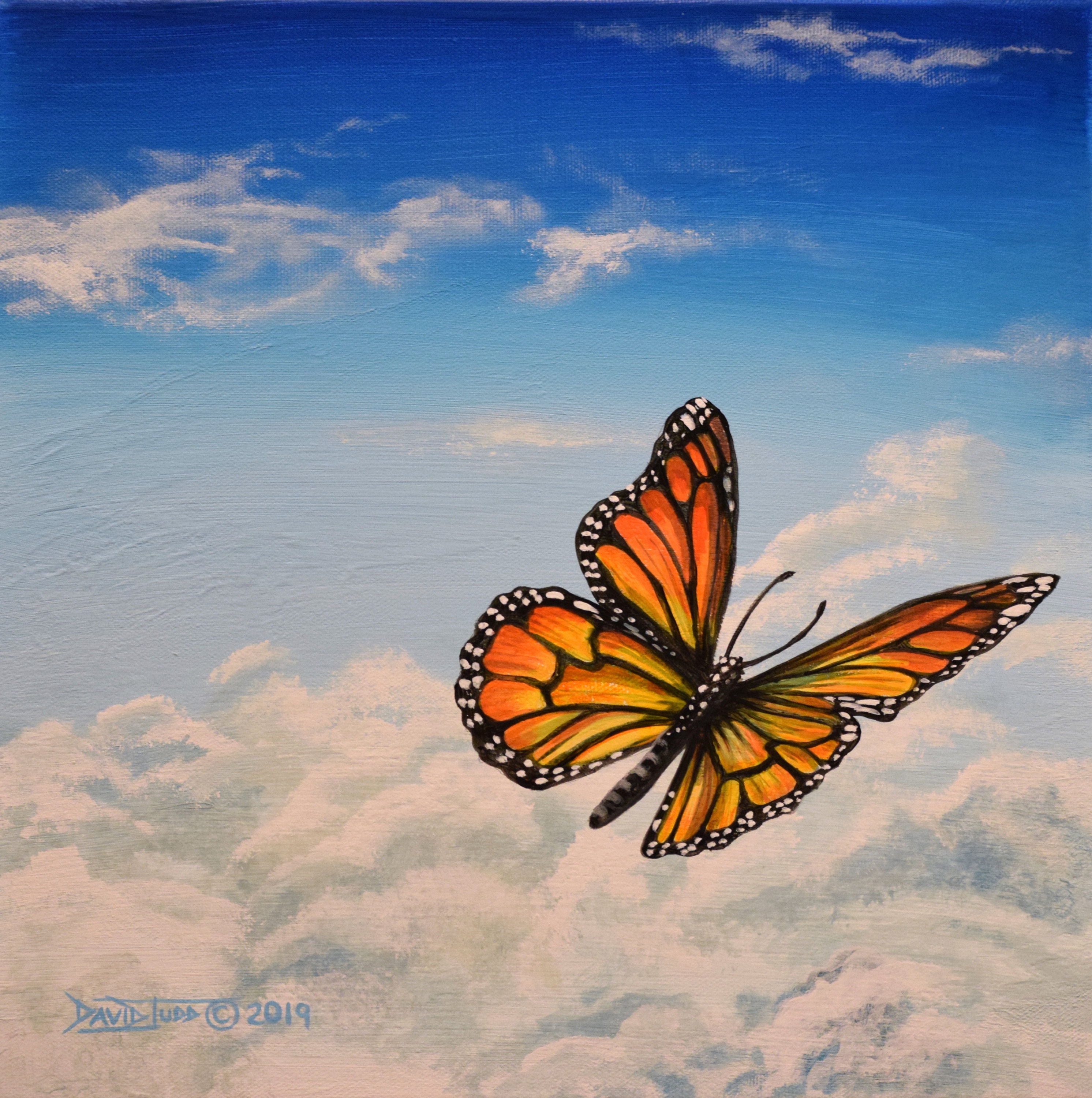 Art & Collectibles Oil BUTTERFLY Painting Original Oil Monarch ...