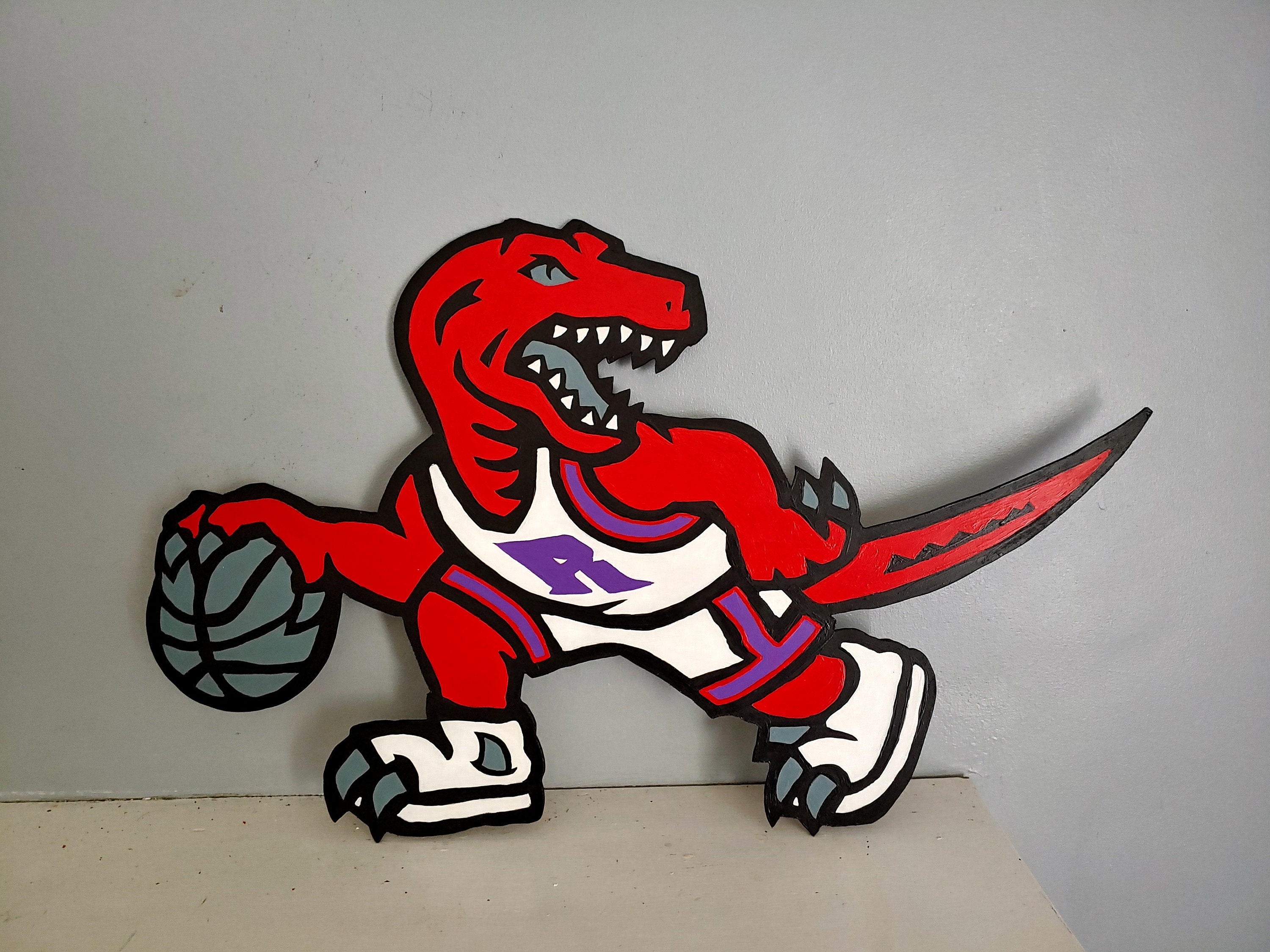 Toronto Raptors Wall Logo Sport Basketball Hand Painted 