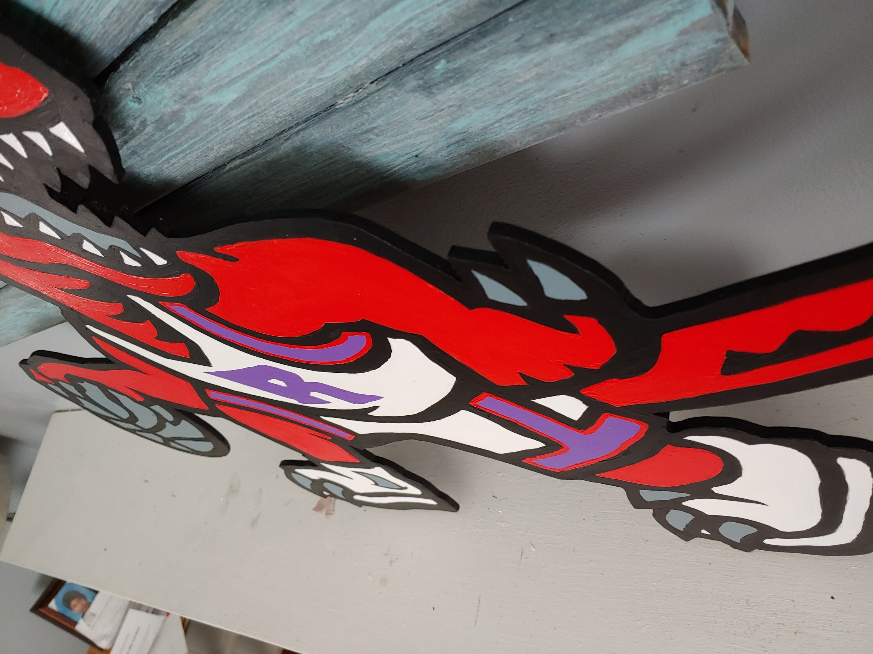 Toronto raptors wall logo sport basketball hand painted Etsy