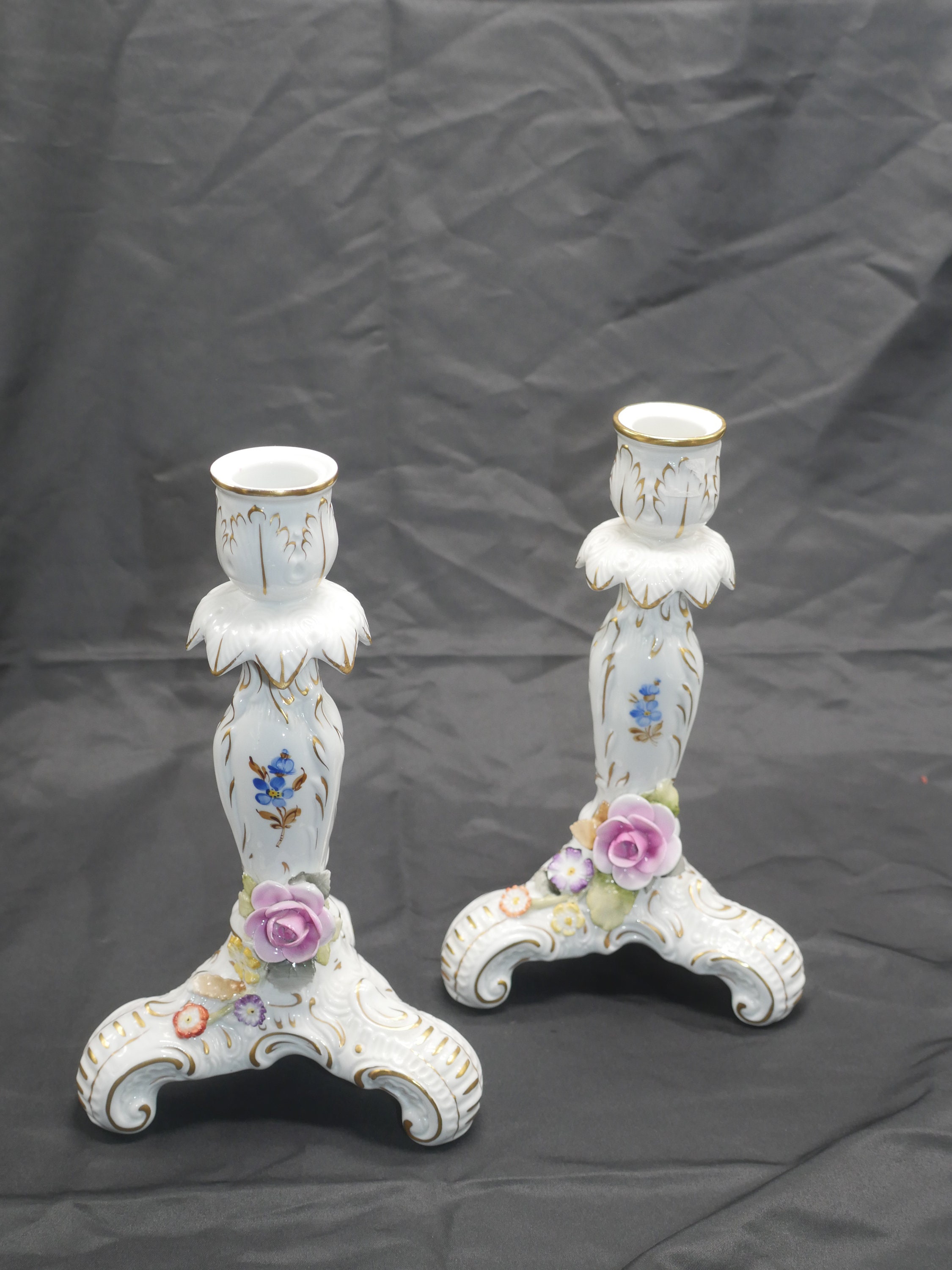 ロット 258 ヴィンテージ磁器 東ドイツ製 PMP 1817 キャンドルホルダー