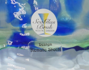 Vintage SEA Glasbruk Renate Stock Swedish Art Glass Vase Nr 755 - Etsy