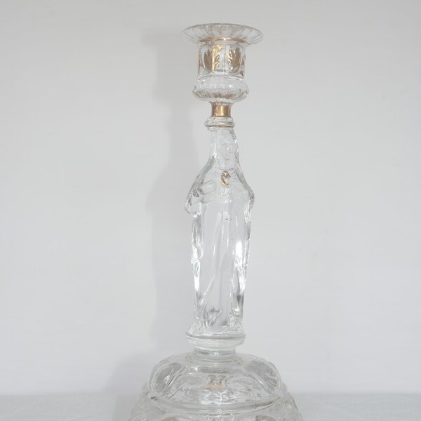 Virgin Mary Statue With Candle Holder Etsy