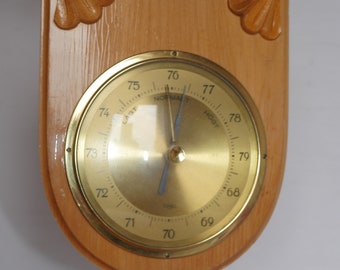 vintage wooden made in Germany branded SUNDO weather station barometer, nr 773