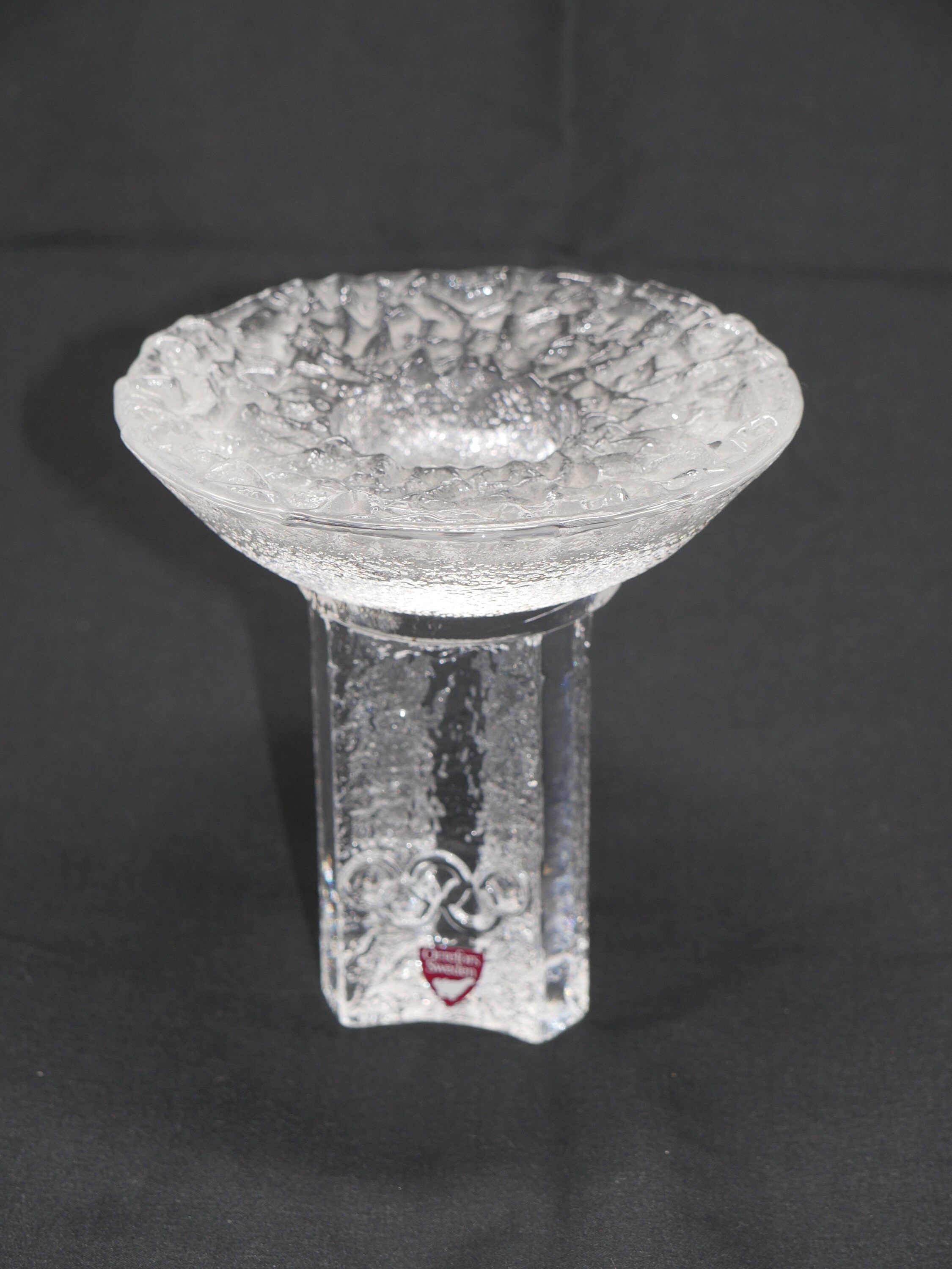 Sweden Orrefosのクリスタルガラスの置き物 Orrefors Sweden Quartet Crystal Votive Candle Holders 4