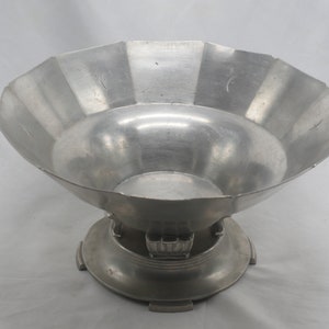 lot nr 527 old vintage stamped Svenskt tenn E8 pewter Scandinavian Swedish bowl tin tinn hand made in Sweden