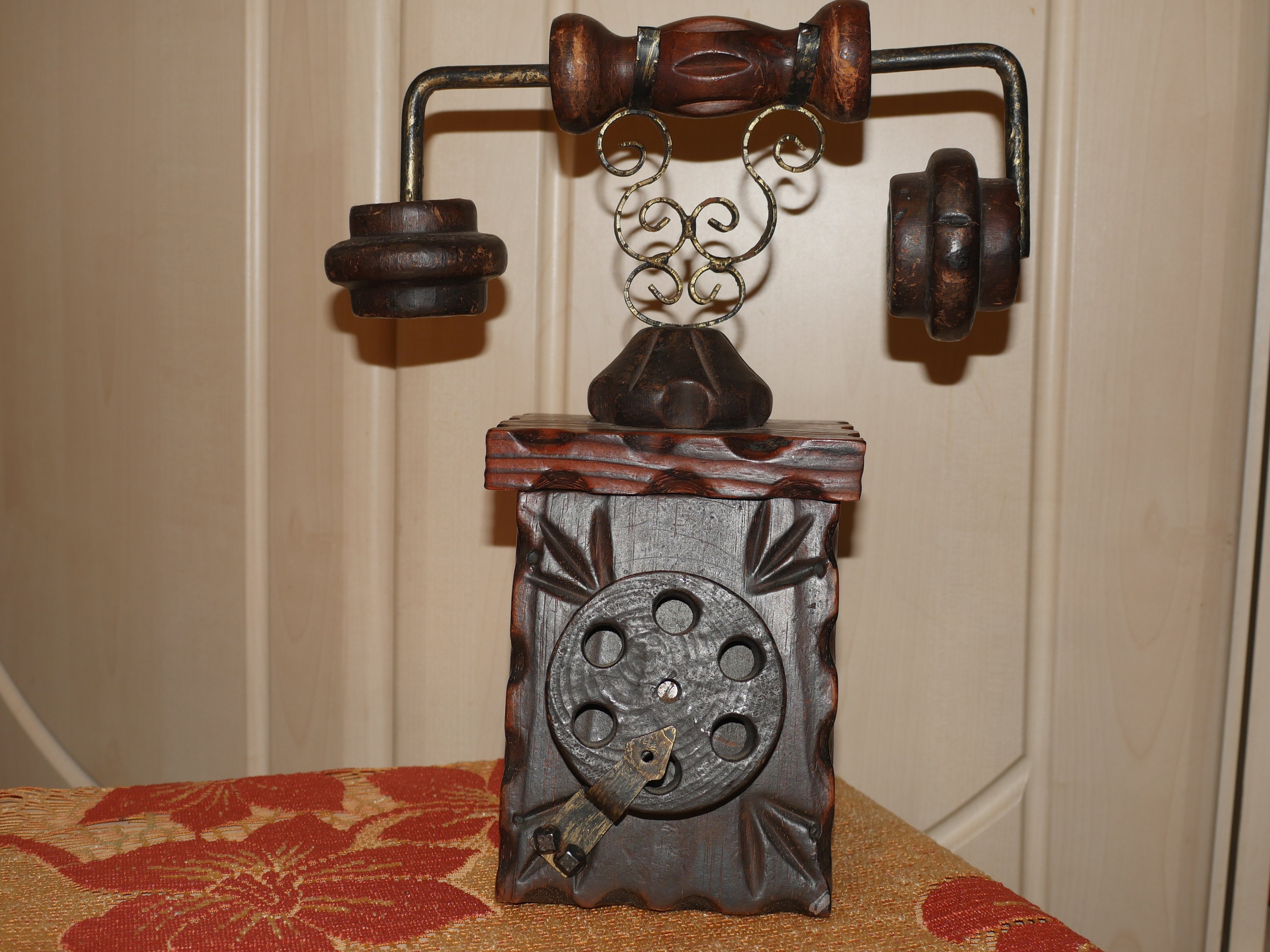 Telephone vintage wooden box - Etsy 日本